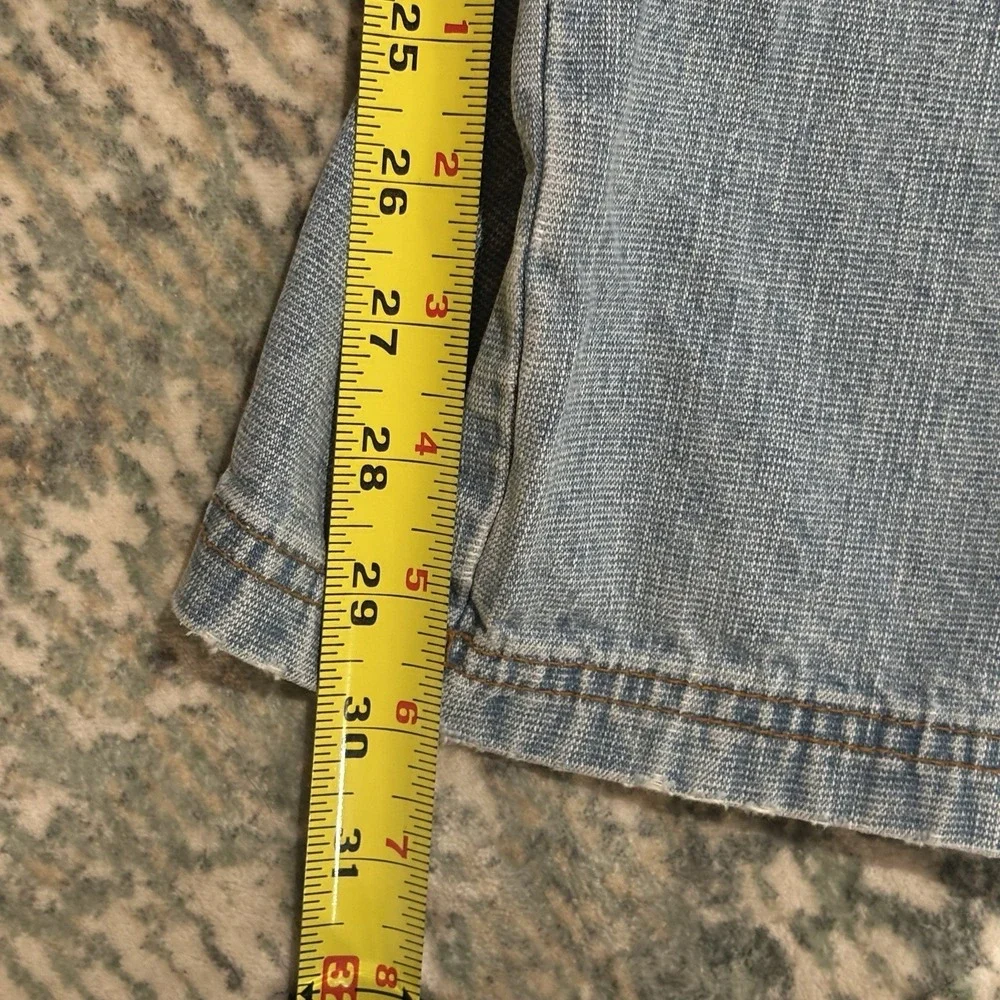 Vintage 90s Timberland Wide Leg Baggy Embroidered Jeans 30X30 - Picture 6 of 9